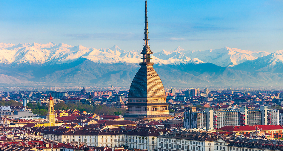 Panoramic photo of Turin city