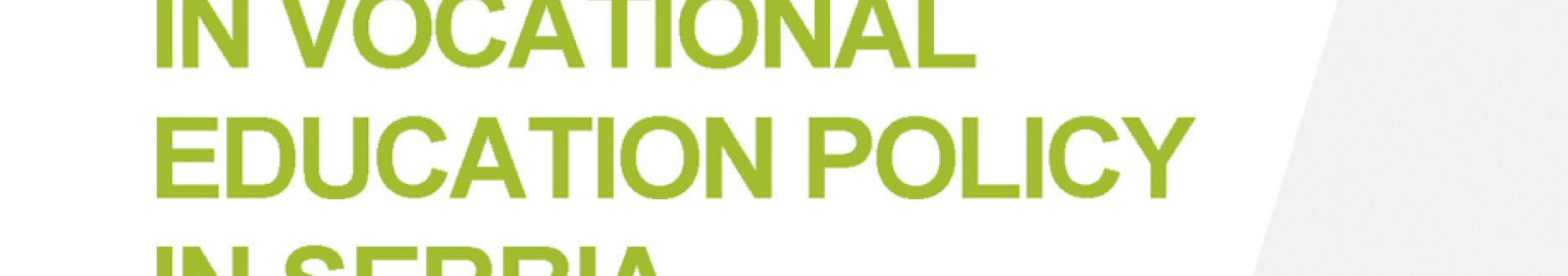 Developments in vocational education policy in Serbia