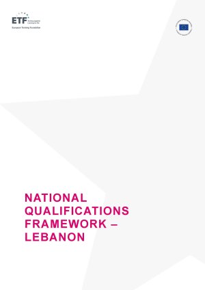 National qualifications framework – Lebanon_cover