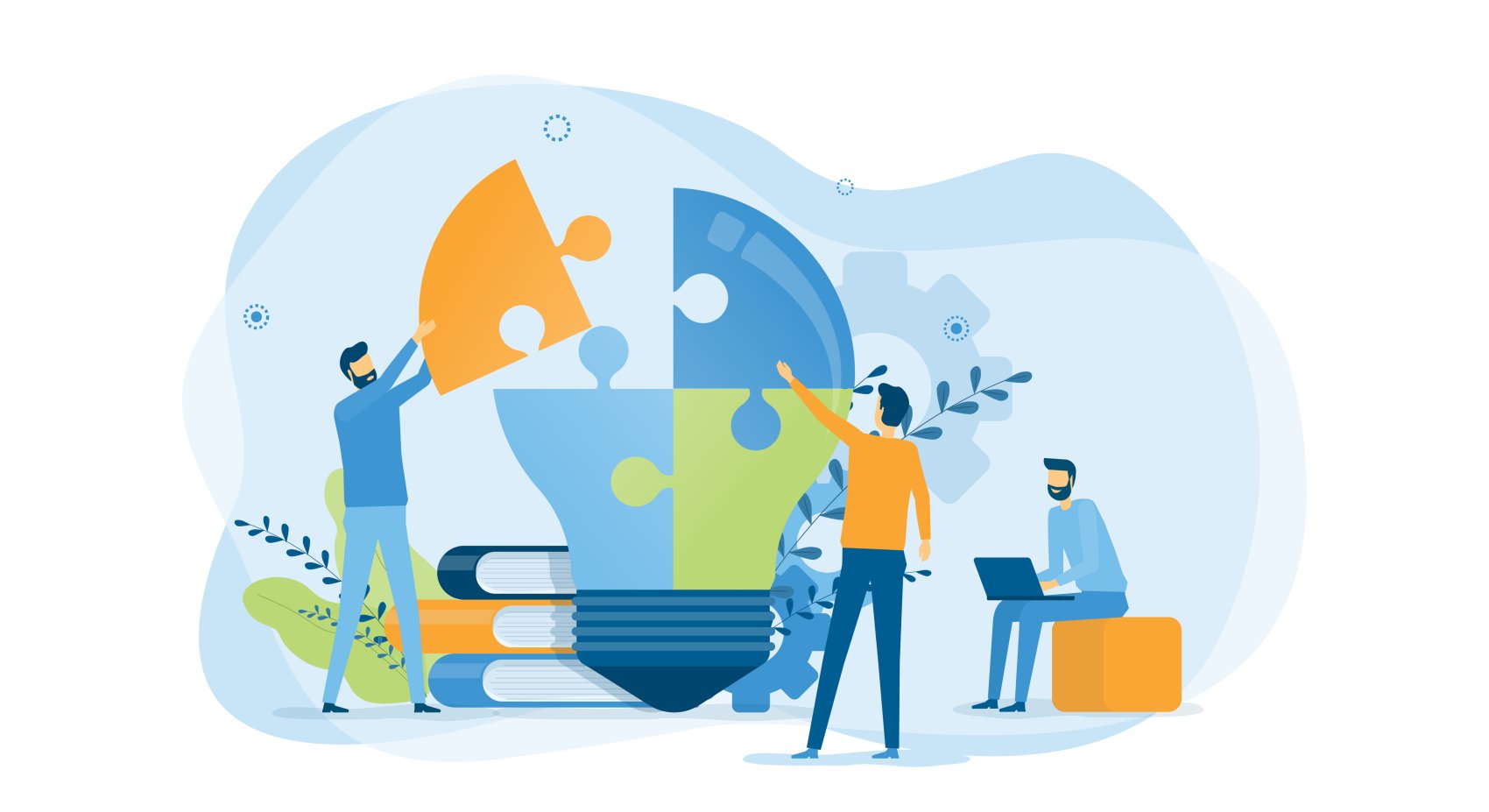 Jigsaw puzzle lightbulb