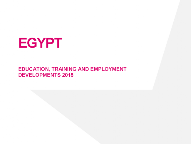 Egypt: Education, training and employment developments 2018