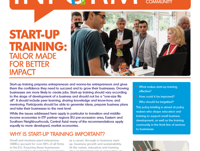 INFORM – Issue 25 – Start-up training: Tailor made for better impact