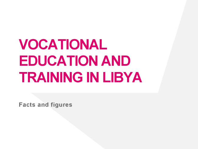 Vocational education and training in Libya: Facts and figures