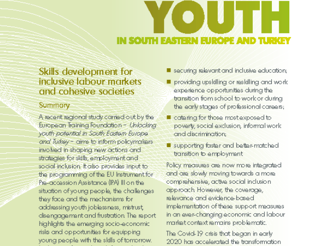 Unlocking the potential of youth in South Eastern Europe and Turkey