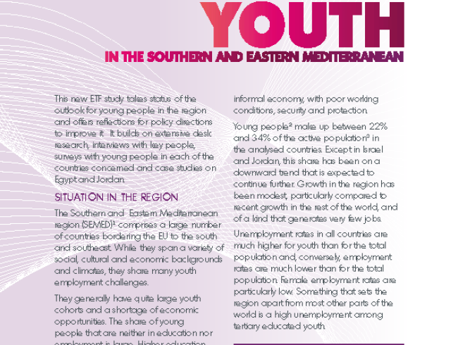 Unlocking the potential of youth in the Southern and Eastern Mediterranean