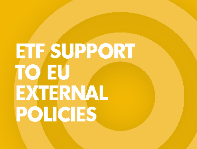 ETF support to EU external policies