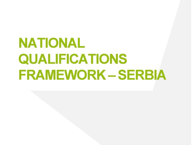 National qualifications framework – Serbia_cover