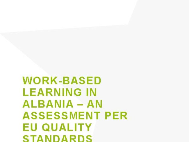 Work-based learning in Albania - an assessment per EU quality standards
