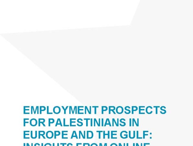 Employment prospects for Palestinians in europe and the gulf : Insights from online labour market data