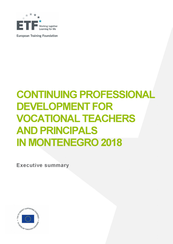 Continuing professional development for vocational teachers and principals in Montenegro 2018