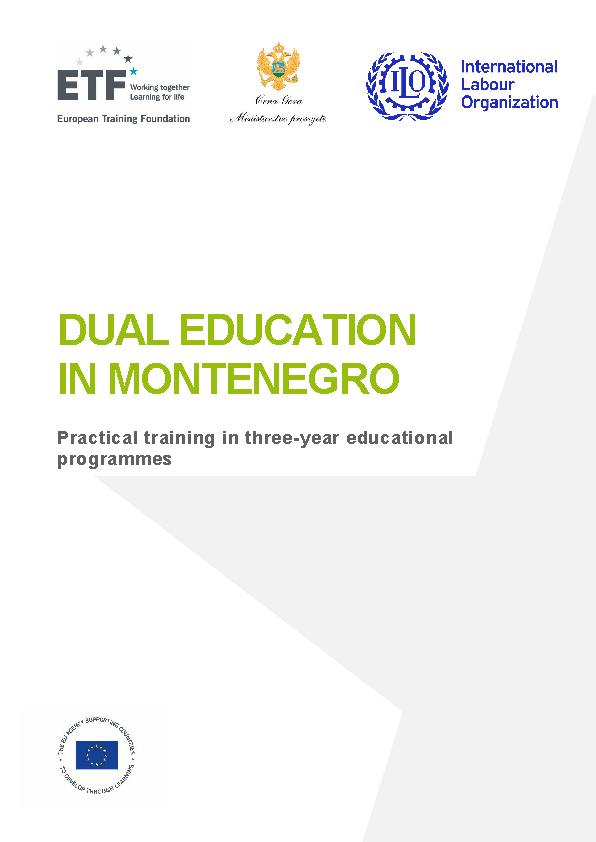 Dual education in Montenegro: Practical training in three-year educational programmes