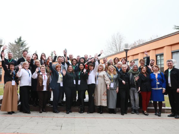 Representatives of Ukraine’s vocational education community and ETF staff