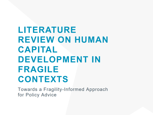 Literature Review on Human Capital Development in Fragile Contexts