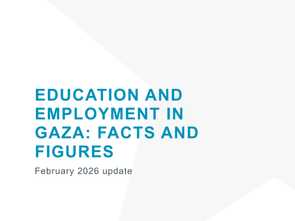 Education and employment in Gaza: Facts and Figures - February 2026 Update 