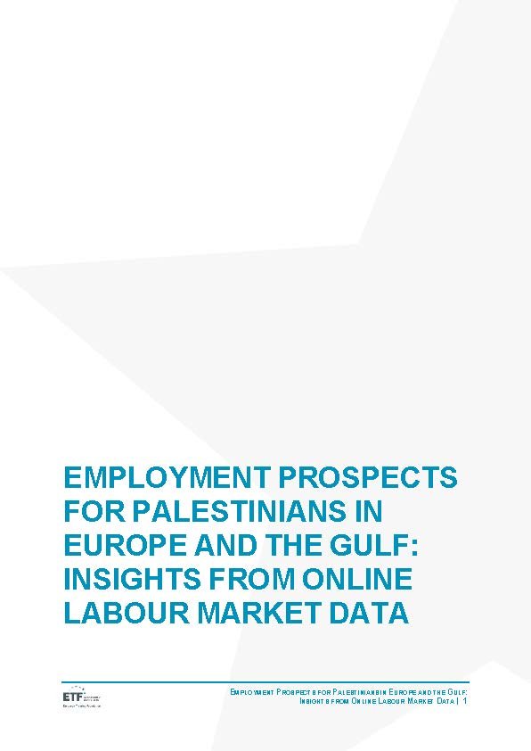 Employment prospects for Palestinians in europe and the gulf : Insights from online labour market data