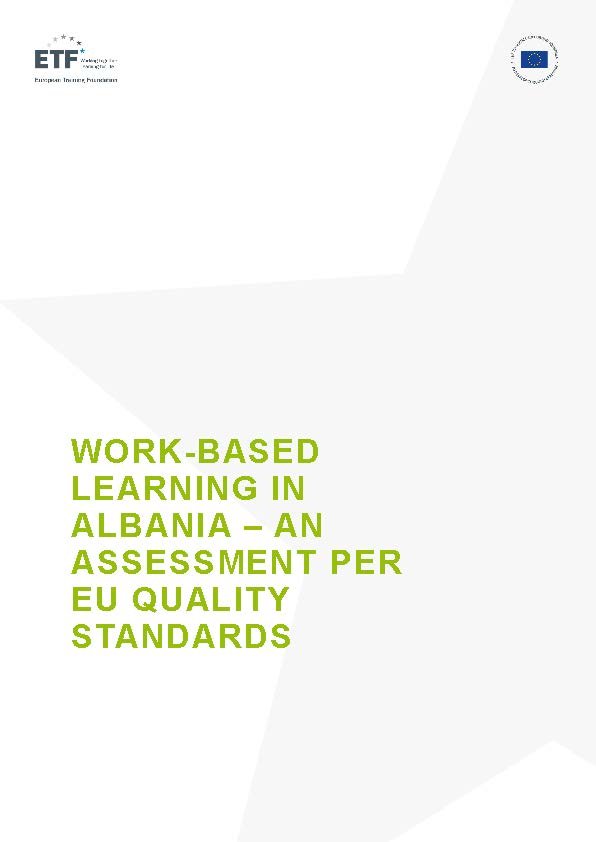 Work-based learning in Albania - an assessment per EU quality standards