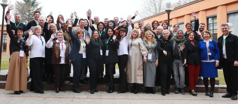 Representatives of Ukraine’s vocational education community and ETF staff